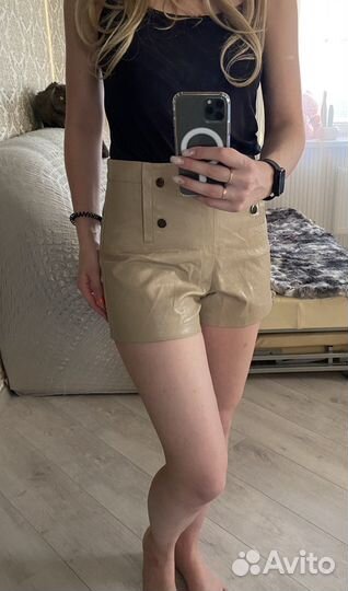 Шорты эко кожа