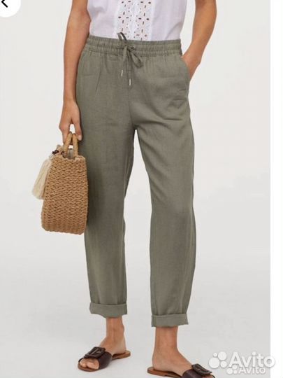 Брюки льняные hm premium 40 eur