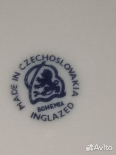 Столовый сервиз цветы под гжель Henriette Bohemia