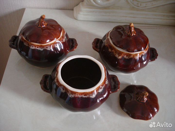 Горшочки для запекания, 0,7 л, 3 шт