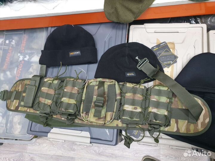 Боевой тактический пояс с подсумками молле