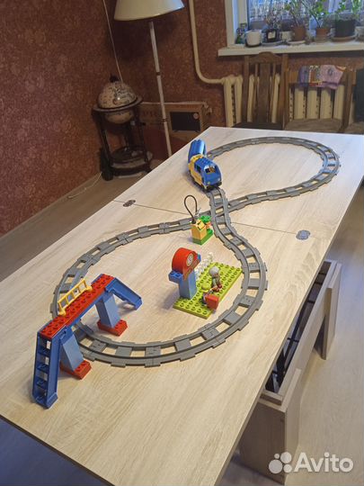 Lego дупло поезд 5608 + доп.рельсы и крестовина