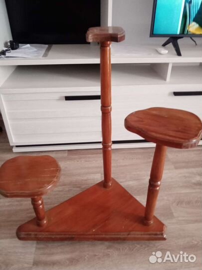 Подставка для цветов напольная деревянная