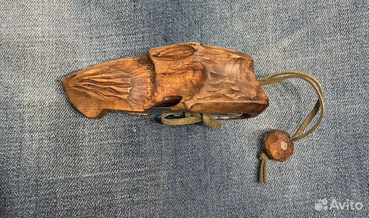 Варган из нержавейки с чехлом из дерева