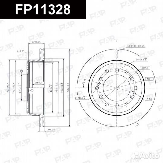 Диск тормозной FP11328 FAP Россия