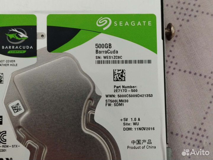 Жёсткий диск Baracuda 500 gb