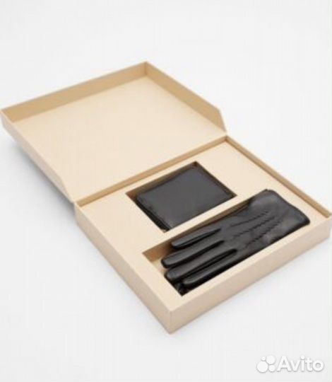 Набор перчатки и кошелёк натуральная кожа Zara