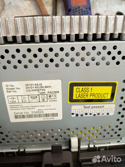 Магнитола Сузуки Свифт 2008г