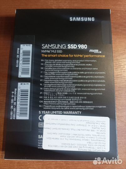 SSD 1 тб M.2 2280 Samsung