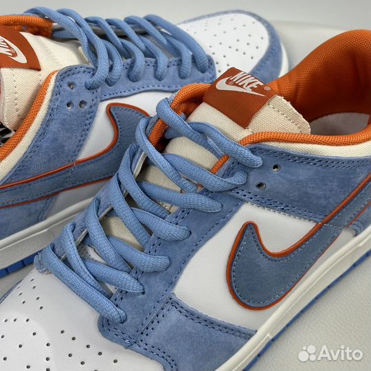 Кроссовки nike dunk low оранжевые голубые (41-44)