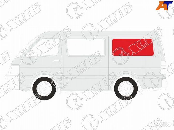 Боковое стекло кузова заднее левое MS Delica