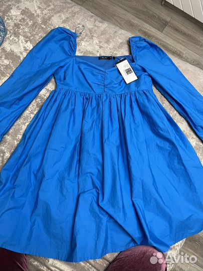 Платье хлопок incity синее голубое новое