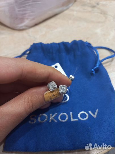 Серебряные серьги новые