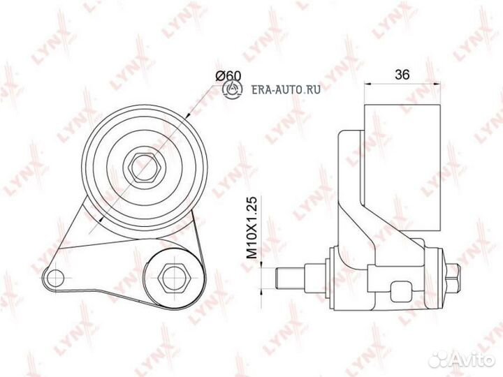 Lynxauto PB1260 Ролик натяжной ремня грм