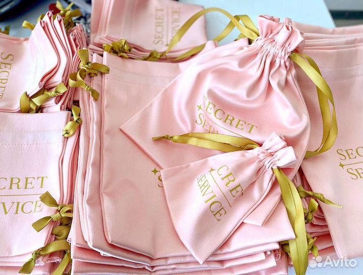 Мешочки подарочные, шелковые с логотипом