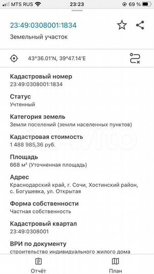 Участок 6,7 сот. (ИЖС)