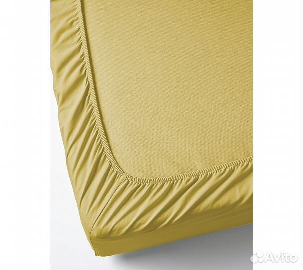 Простынь GoodNight Сатин 180х200х20 Горчичный на р