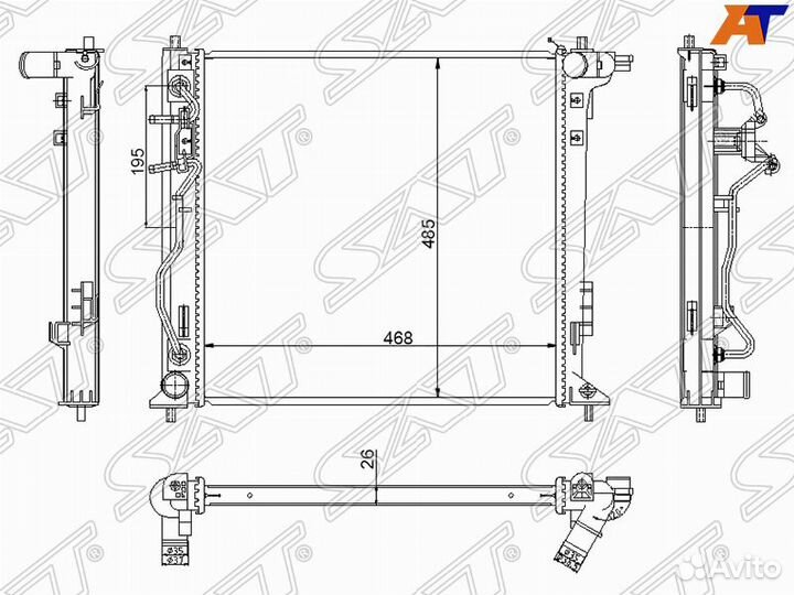 Радиатор охлаждения Hyundai Tucson 3