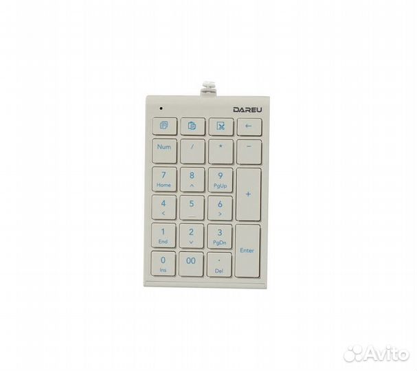 Клавиатура Dareu LK22, белый, цифровой блок (Numpa