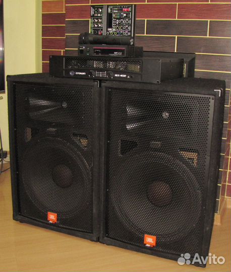 Колонки JBL 1000W JRX115 Усилитель Микшер Микрофон