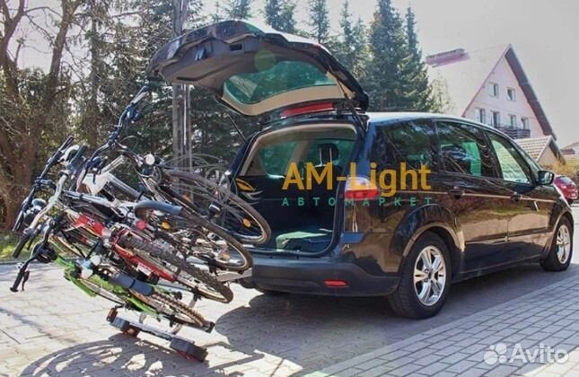 Багажник для 4-х велосипедов на фаркоп, 60 кг