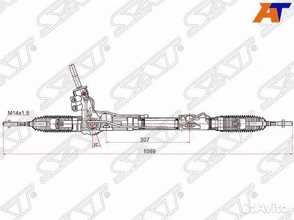 Рейка рулевая renault duster