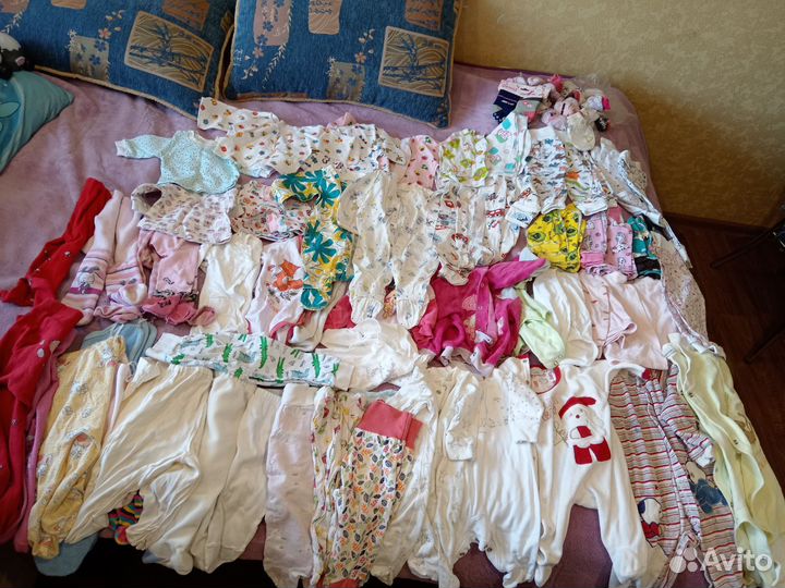 Детские вещи пакетом для девочек от 0-6 месяцев