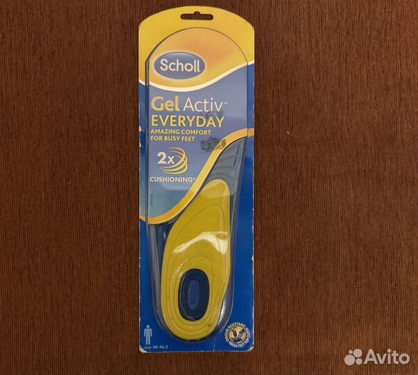 Стельки Gel Activ Everyday. Scholl. 40-46,5. Ориг