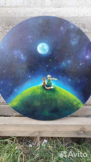 Картина маслом на холсте Маленький принц карт