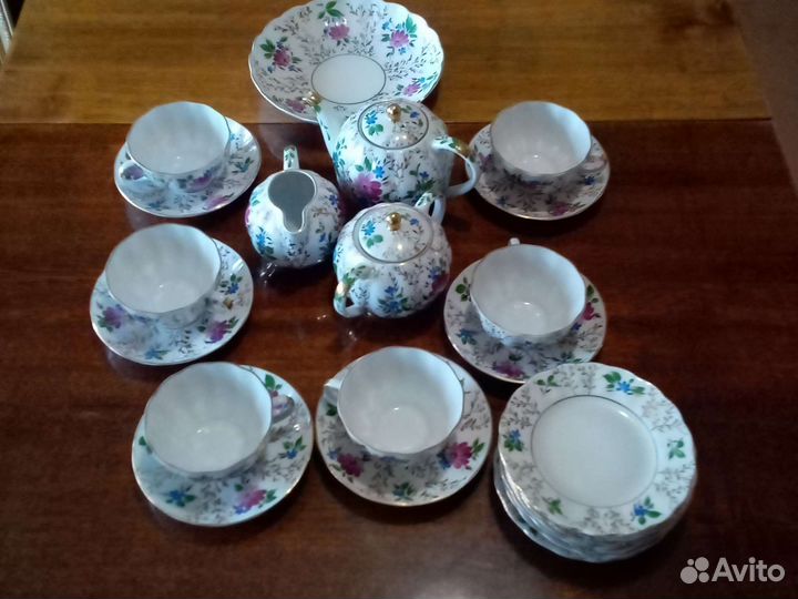 Чайный сервиз золотые травки лфз