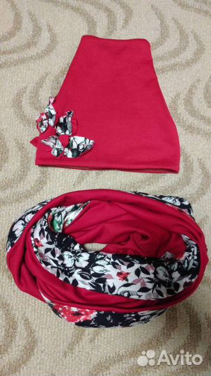 Комплект шапка, шарф