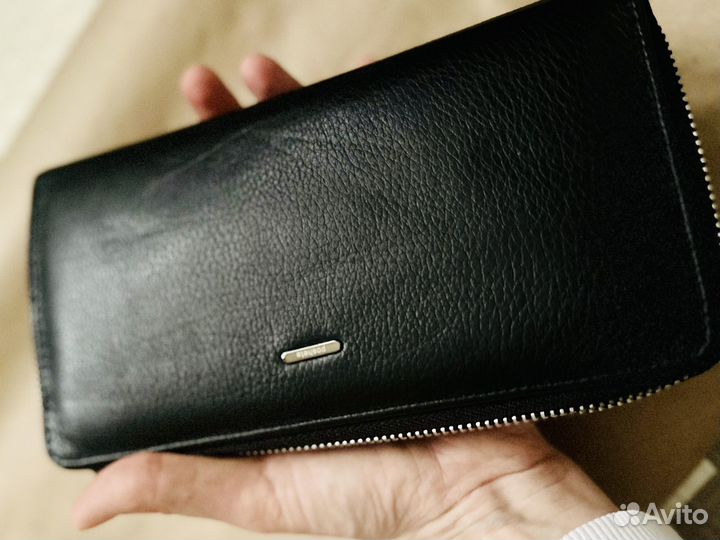 Портмоне мужской натуральная кожа poshete черный