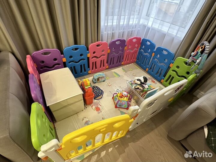 Большой детский манеж пластик