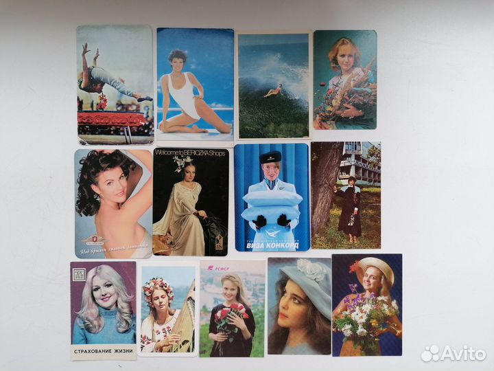 Календарики пластик Девушки, природа