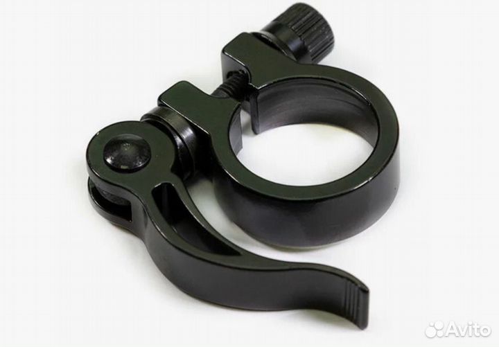 Хомут подседельный trix JB-KC010, 25.4мм с эксцентриком, алюминиевый, черный