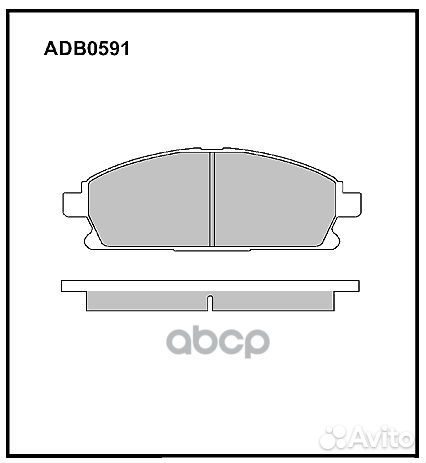 Колодки тормозные дисковые перед ADB0591