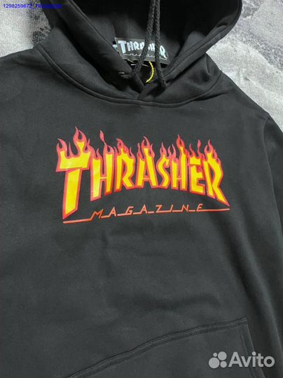 Худи Trasher Flame чёрное (Арт.98078)