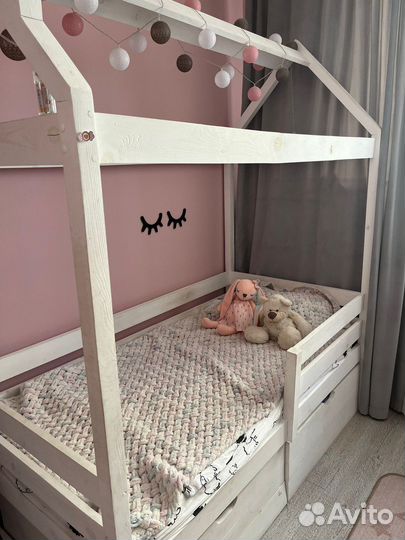 Детская кроватка домик бу