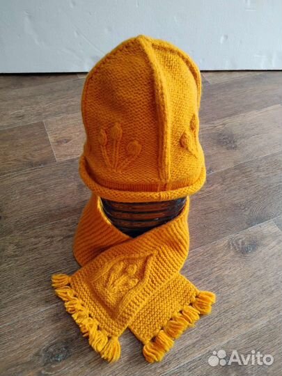 Шапка и шарф комплект вязаные