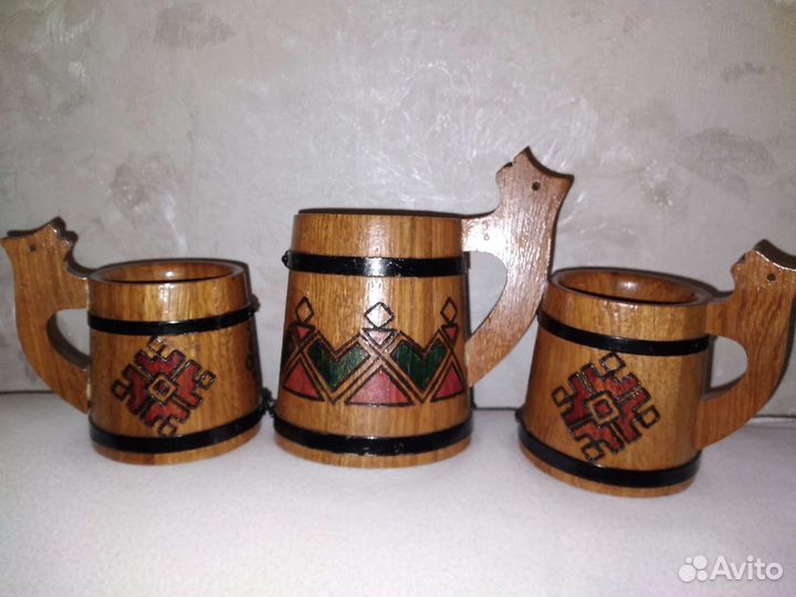 Красивые пивные кружки/бокалы Винтаж СССР Нат дере