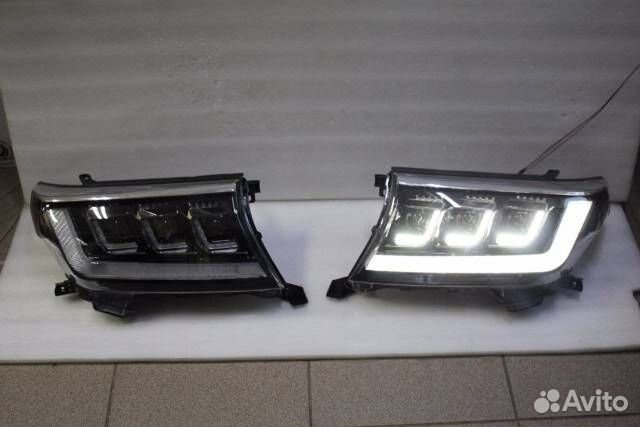 Тюнинг фары Ленд Крузер 200 07-14 стиль 300