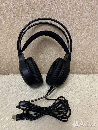 Наушники игровые проводные с микрофоном
