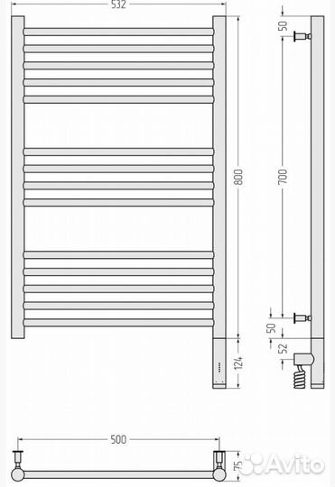 Сунержа Богема 3.0 прямая 800х500 мэм правый Золот