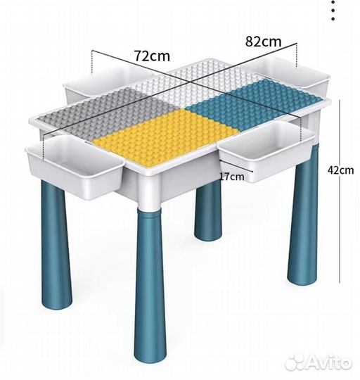 Развивающий стол, стул,конструктор 346 деталей