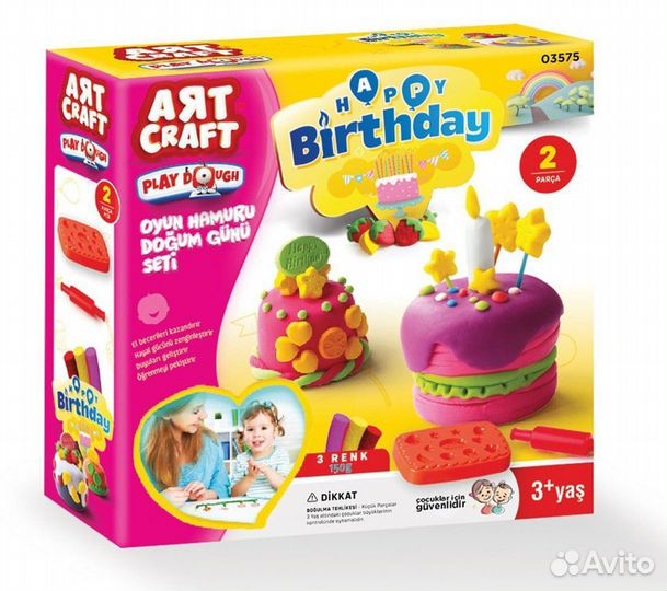 Набор для лепки Мини-торт, тесто 3х50 гр