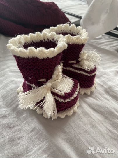 Варежки вязанные вещи носки