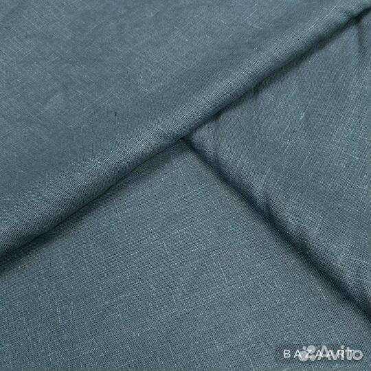Костюмная ткань лён Голубая ель, Беларусь