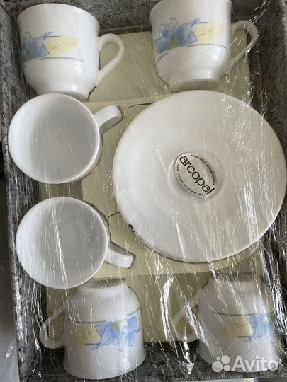 Фарфоровый кофейный сервиз 6 персон