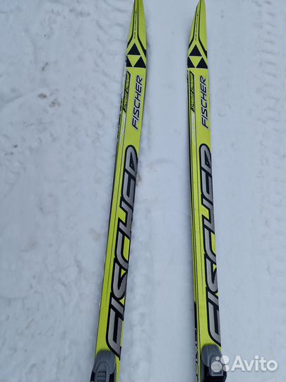 Лыжи беговые 150см,крепления Fisher sns