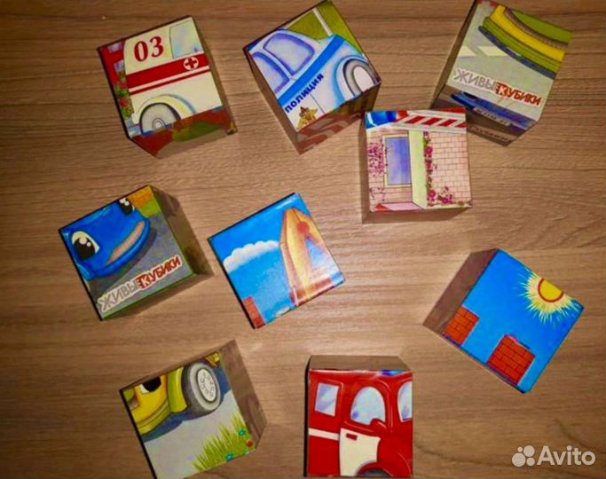 Карточки обучающие чтению и счету, живые кубики
